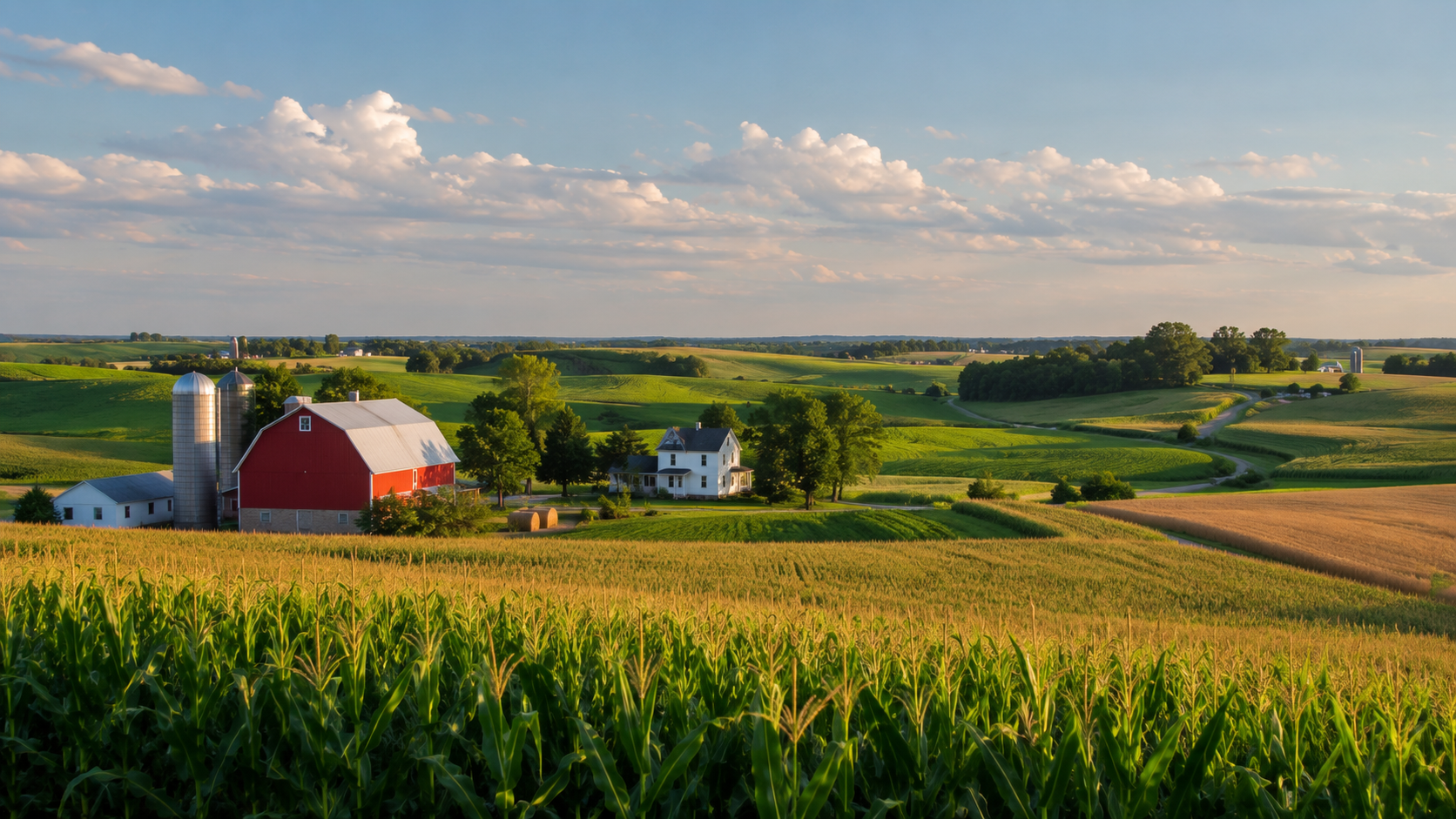 A rural Ohio landscape view