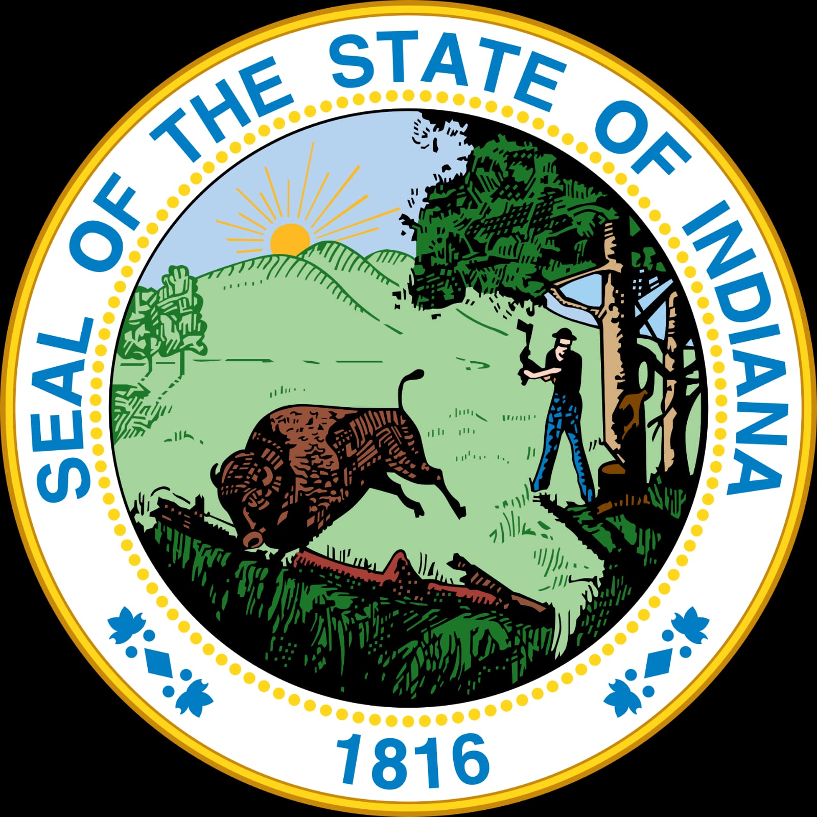 Official state seal of Indiana