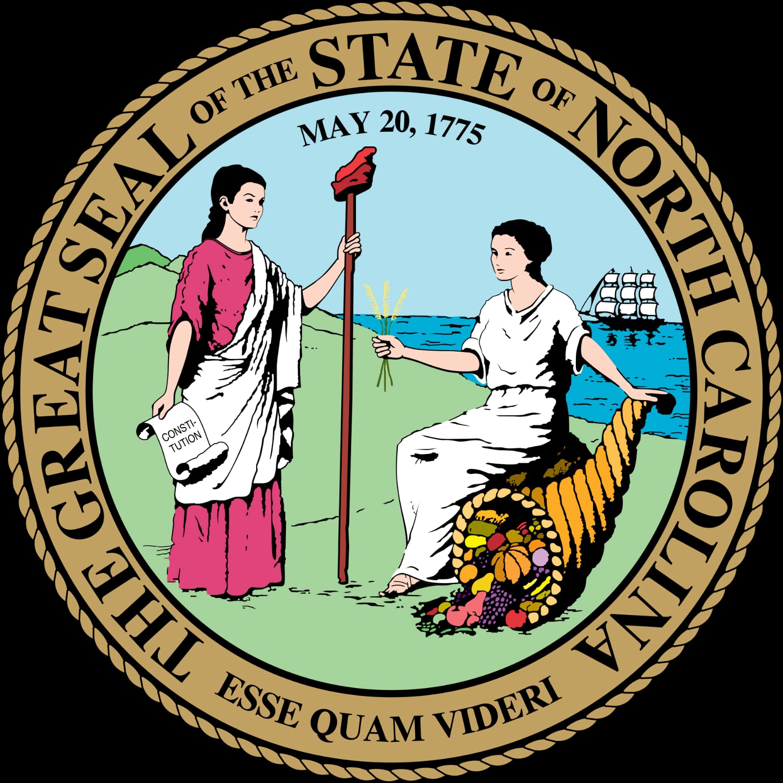 Official state seal of North Carolina