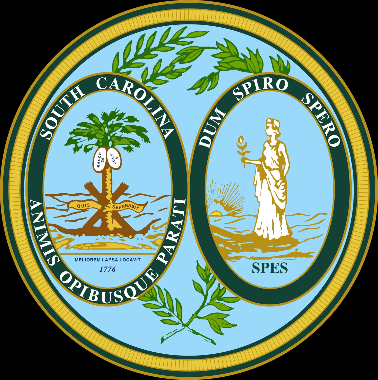 Official state seal of South Carolina