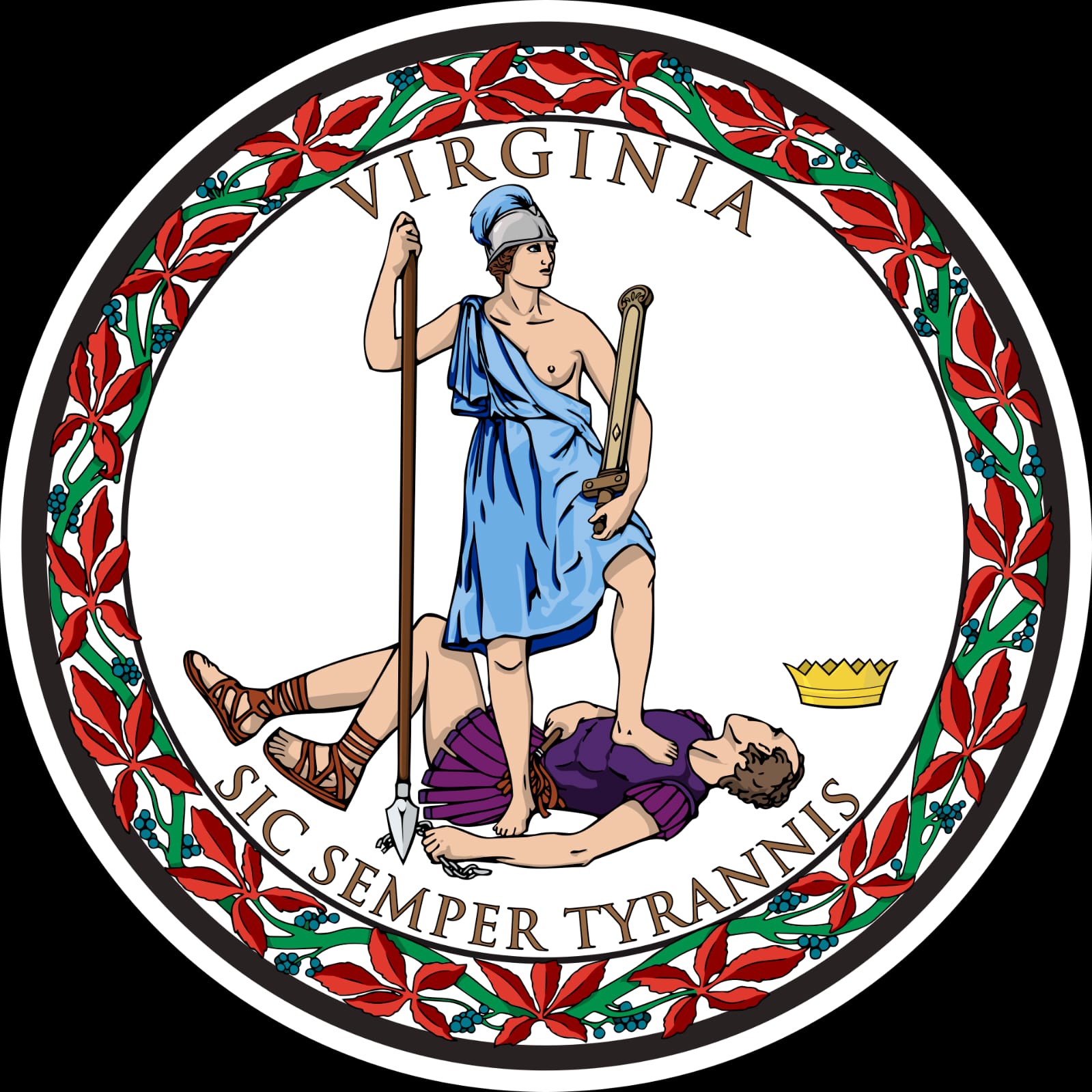 Official state seal of Virginia